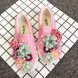 Women Casual Shoe Sweet Beauty Flats Comfortable Shoes Women White Korean Female Designer Brand Sneakers Hand-made Embroidery