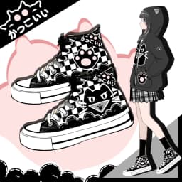 Amy and Michael New Original Designer Trendy Sneakers Cute Girls Young Students High Top Casual Canvas Shoes Women Trainers