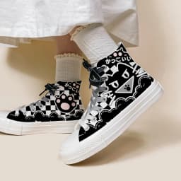 Amy and Michael New Original Designer Trendy Sneakers Cute Girls Young Students High Top Casual Canvas Shoes Women Trainers