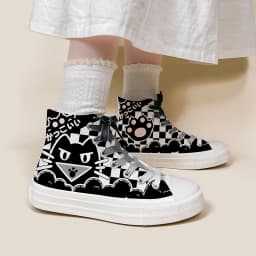 Amy and Michael New Original Designer Trendy Sneakers Cute Girls Young Students High Top Casual Canvas Shoes Women Trainers