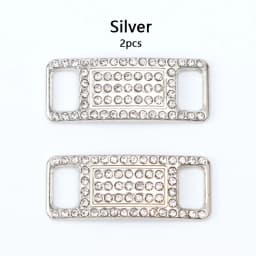 2Pcs Colorful Rhinestone Laces Shoe Decoration Jeweled Sneaker Shoe Charms Girl Gift DIY Shoelaces Buckles Shoes Accesories