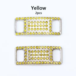 2Pcs Colorful Rhinestone Laces Shoe Decoration Jeweled Sneaker Shoe Charms Girl Gift DIY Shoelaces Buckles Shoes Accesories