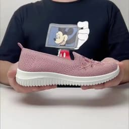 Cheap Mom Summer Mesh Knitting Sneakers Women Breathable Mary Janes Shoes Non-slip Ladies Casual Nurse Office Shoes Ballet Flats