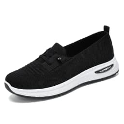 Cheap Mom Summer Mesh Knitting Sneakers Women Breathable Mary Janes Shoes Non-slip Ladies Casual Nurse Office Shoes Ballet Flats