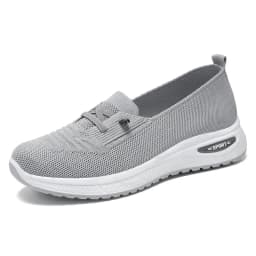 Cheap Mom Summer Mesh Knitting Sneakers Women Breathable Mary Janes Shoes Non-slip Ladies Casual Nurse Office Shoes Ballet Flats