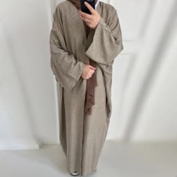 Linen-like Extra-Loose-Fit Butterfly Kaftan Abaya, Batwing Sleeves Muslim Women Open Abaya, Ramadan Eid Hijabi Islamic Clothing