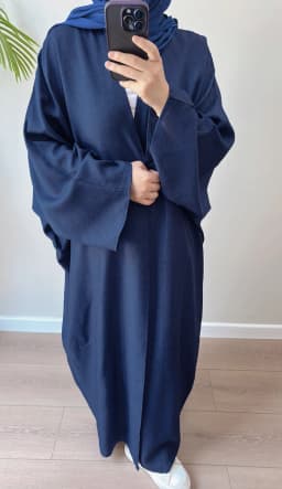 Linen-like Extra-Loose-Fit Butterfly Kaftan Abaya, Batwing Sleeves Muslim Women Open Abaya, Ramadan Eid Hijabi Islamic Clothing