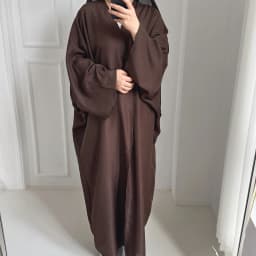 Linen-like Extra-Loose-Fit Butterfly Kaftan Abaya, Batwing Sleeves Muslim Women Open Abaya, Ramadan Eid Hijabi Islamic Clothing