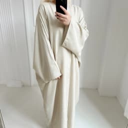 Linen-like Extra-Loose-Fit Butterfly Kaftan Abaya, Batwing Sleeves Muslim Women Open Abaya, Ramadan Eid Hijabi Islamic Clothing