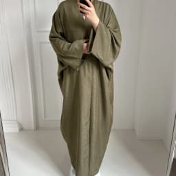 Linen-like Extra-Loose-Fit Butterfly Kaftan Abaya, Batwing Sleeves Muslim Women Open Abaya, Ramadan Eid Hijabi Islamic Clothing
