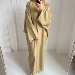 Linen-like Extra-Loose-Fit Butterfly Kaftan Abaya, Batwing Sleeves Muslim Women Open Abaya, Ramadan Eid Hijabi Islamic Clothing