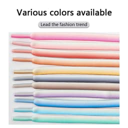 1 Pair Elastic Shoelaces for Sneakers Flat Shoe Laces for Sports Color Gradient Tennis Shoelace Rubber Bands Shoestrings