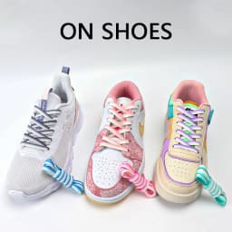1 Pair Elastic Shoelaces for Sneakers Flat Shoe Laces for Sports Color Gradient Tennis Shoelace Rubber Bands Shoestrings