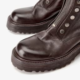 BeauToday Ankle Boots Women Horse Leather Waxing Round Toe Zippers Metal Decoration Platform Ladies Booties Handmade 04469