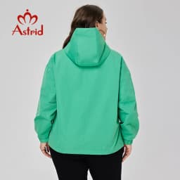 Astrid Women's Spring Jacket 2023 Casual Coat Women Clothes Hooded Bright Short Female Clothing New In Outerwears Plus Size