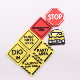 1-16pcs PVC Shoe Charms Yellow Car Slogan Red STOP Accessories Shoes Button Decoration Fit Boys Girls Party Present