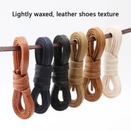Waxed Flat Shoelaces Leather Waterproof Casual Shoe Laces Unisex Boots Shoelace Length 60/80/100/120/140/160/180CM Accessories