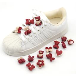 Weiou Lace Pretty Accessories Silicone Shoelace Flowers Female Lovely Boot Canvas Shoe Decorative Objects 5Pcs/set Randomly Ship