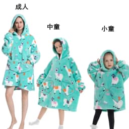 Kids Babys Warm Thick Oversized Wearable Blanket Hoodie for Winter Giant Polyester Blanket with Sleeves Cartoon Animal Print