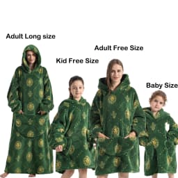 Kids Babys Warm Thick Oversized Wearable Blanket Hoodie for Winter Giant Polyester Blanket with Sleeves Cartoon Animal Print