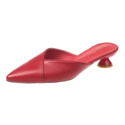 Pointed Slippers Women High Heels New Summer Shoes Fashion Luxury Square Heel Slides Slip Loafers Mules Black Female Party Shoes
