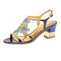 2023 New Fashion Sandals Ladies High And Low Heel Sandals Leather Women'S Sandals With Diamonds Outdoor Ladies Beach Shoes