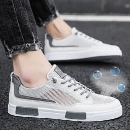 Breathable Mesh Sneakers Summer Men Comfort Flat Shoes Luxury Males Lightweight Loafers Non-Slip Mens Tennis Shoes