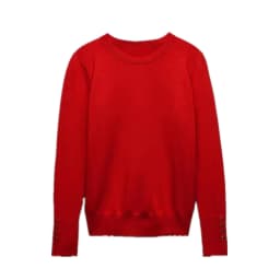 KEYANKETIAN Women's O-Necked Long Sleeves With Buttons Pullover Sweater Female Casual Solid High-Stretch Shirts Chic Ladies Top