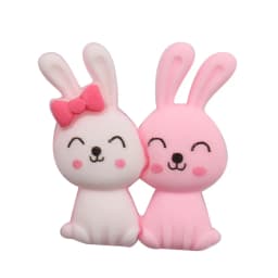 Single Sale 1-15pcs Shoe Charms Pink Cute Rabbit Chicken Accessories Resin Shoes Decoration DIY Fit Wristbands Kids X-mas Gift