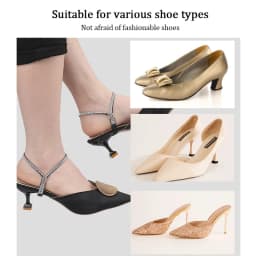 High Heels Shoes Band Anti-loose for Women Diamond Shoelaces Anti-drop Heel Straps Belt Drill Elastic Fixing Rhinestone Belts