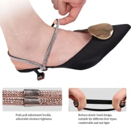High Heels Shoes Band Anti-loose for Women Diamond Shoelaces Anti-drop Heel Straps Belt Drill Elastic Fixing Rhinestone Belts