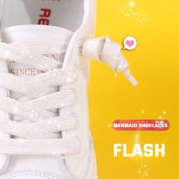 Colorful Silver Shoelaces Glitter White Shoelaces of Sneakers Metallic Shiny Gold Shoelace Flat Shoe Laces Sports Running Laces