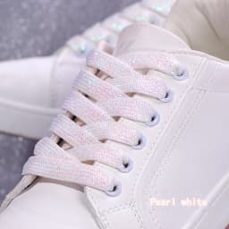 Colorful Silver Shoelaces Glitter White Shoelaces of Sneakers Metallic Shiny Gold Shoelace Flat Shoe Laces Sports Running Laces