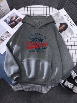 San Francisco, California Beach Paradise Hoody Womens Hip Hop New Hoodie Cartoons Loose Sportswear Autumn Fleece Female Pullover