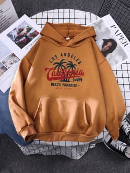 San Francisco, California Beach Paradise Hoody Womens Hip Hop New Hoodie Cartoons Loose Sportswear Autumn Fleece Female Pullover