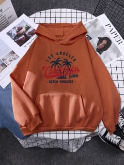 San Francisco, California Beach Paradise Hoody Womens Hip Hop New Hoodie Cartoons Loose Sportswear Autumn Fleece Female Pullover