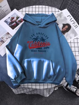San Francisco, California Beach Paradise Hoody Womens Hip Hop New Hoodie Cartoons Loose Sportswear Autumn Fleece Female Pullover