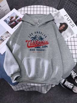 San Francisco, California Beach Paradise Hoody Womens Hip Hop New Hoodie Cartoons Loose Sportswear Autumn Fleece Female Pullover