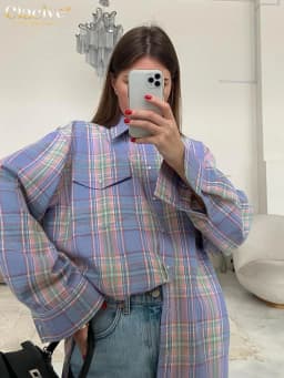 Clacive Casual Loose Pattern Women Blouse 2023 Fashion Long Sleeve Office Lady Shirts And Blouses Elegant Oversize Blusas Female