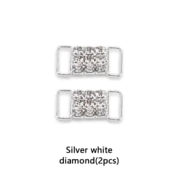 Luxury Rhinestone AF1 Shoe Charms Colorful Diamond Sneaker Shoe Decoration Fashion Shoelaces Metal Buckles Shoes Accesories 2Pcs