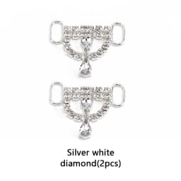 Luxury Rhinestone AF1 Shoe Charms Colorful Diamond Sneaker Shoe Decoration Fashion Shoelaces Metal Buckles Shoes Accesories 2Pcs