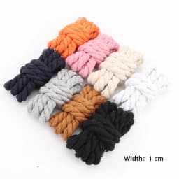 New Fashion Bold 10MM Width Round Linen Shoelaces for Sneakers Suitable Board Shoes Canvas AF1/AJ Round Shoes Boot Shoelace