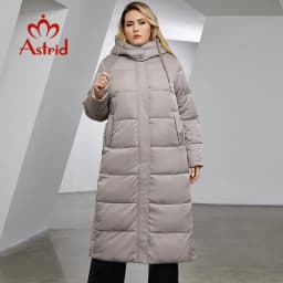 Astrid Winter Jacket Women 2023 Casual Plus Size Coat Long Warm Fashion Stitching Oversize Hooded Women's Parka Female Clothing