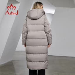 Astrid Winter Jacket Women 2023 Casual Plus Size Coat Long Warm Fashion Stitching Oversize Hooded Women's Parka Female Clothing