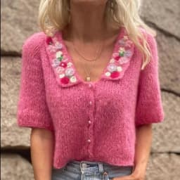 Women's Short Sleeve V-neck Sweater, Versatile Knit Shirt, Small Fragrant Top, New Style, Fashionable, Summer