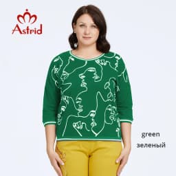 Astrid Women's t-shirt 2023 Cotton Top Female Oversized Vintage Fashion Graphic Print Diamonds Craft Basic Clothing Female Tees