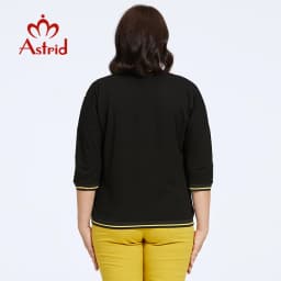 Astrid Women's t-shirt 2023 Cotton Top Female Oversized Vintage Fashion Graphic Print Diamonds Craft Basic Clothing Female Tees
