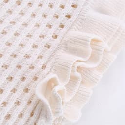 KEYANKETIAN Summer New Women's Hollow Crochet Short Sleeve Knitwear Boho Style Cascading Sweet O-Neck Light Sweater Crop Top