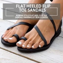 Personalized Slip-on Toe Rings Flat Sandals Comfortable Breathable Shoes For Outdoor Wear