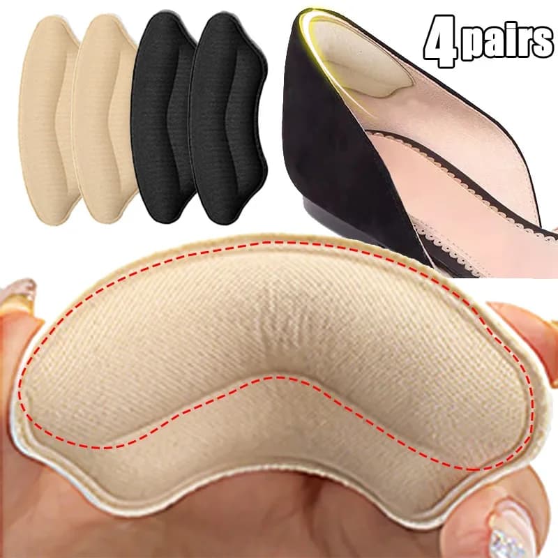 1/2/4Pairs Anti-Wear Soft Sports Heel Inserts Self Adhesive Protection Patches Shoe Size Modification Tool Feet Pads for Heels